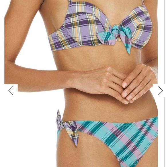 Maison LEJABY Madras Bikini Bathing Suir Sz L NWT - Picture 1 of 16